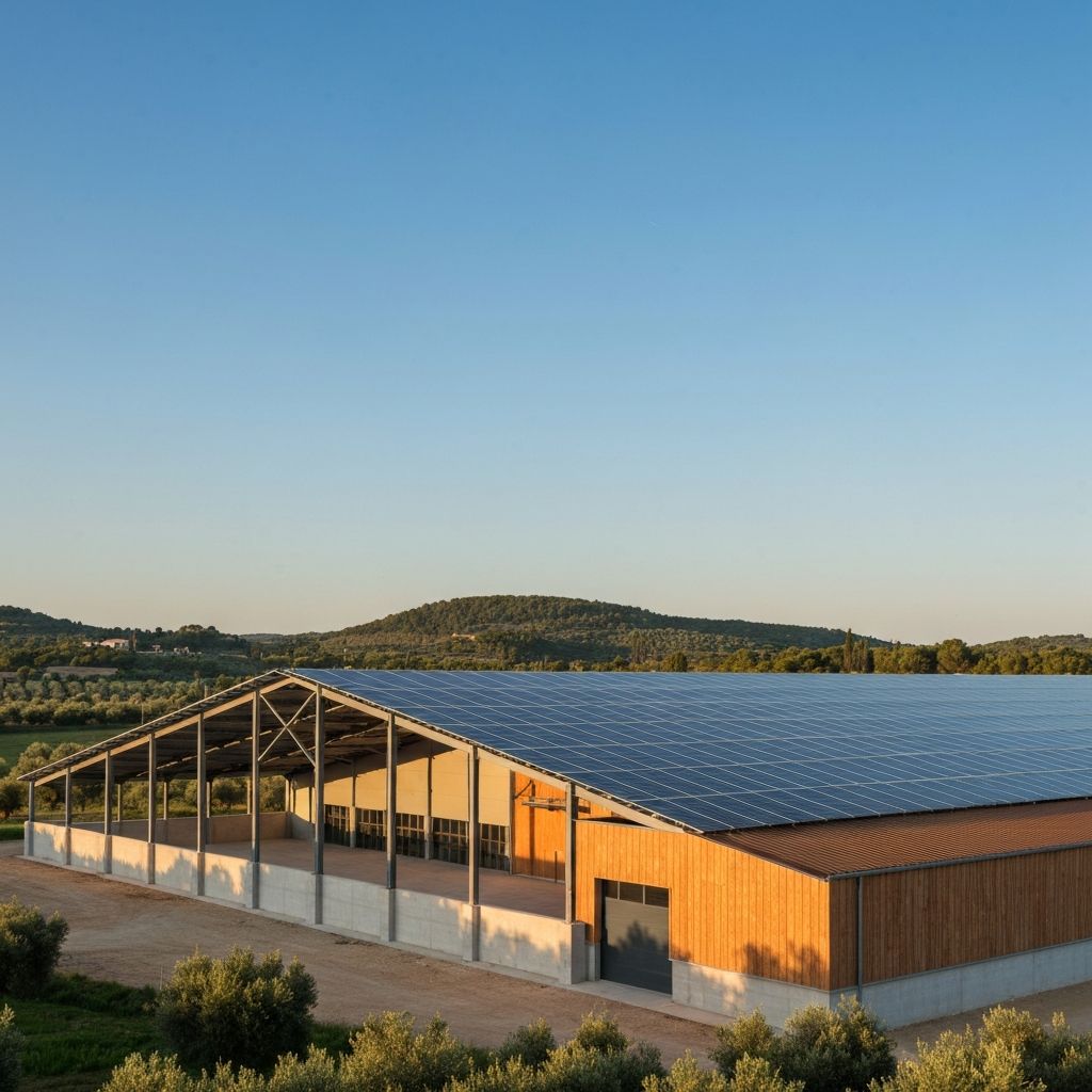 Bâtiment mixte agri-solaire